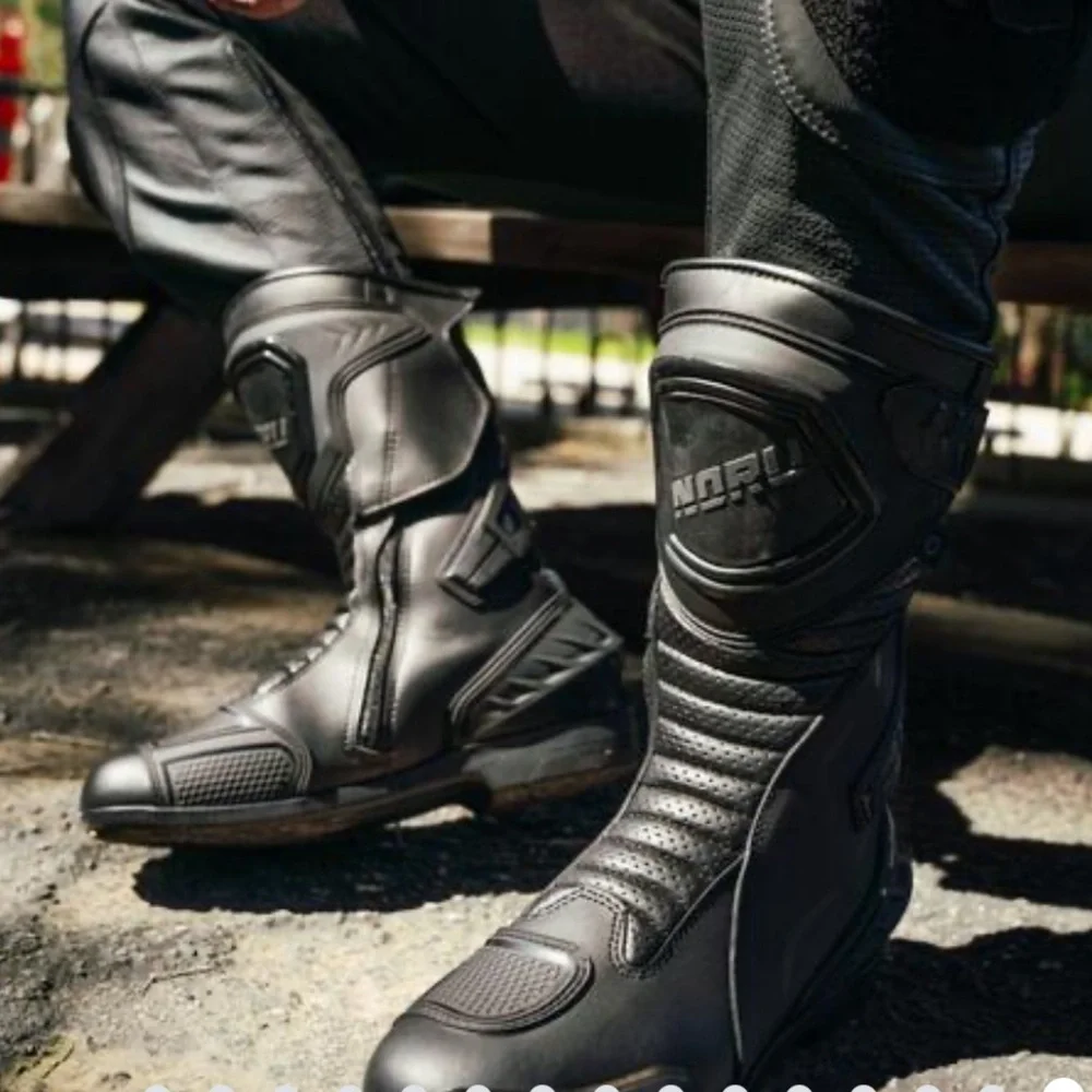 NORU Hakone Black Moyorcycle Riding Boots Men's Size 11